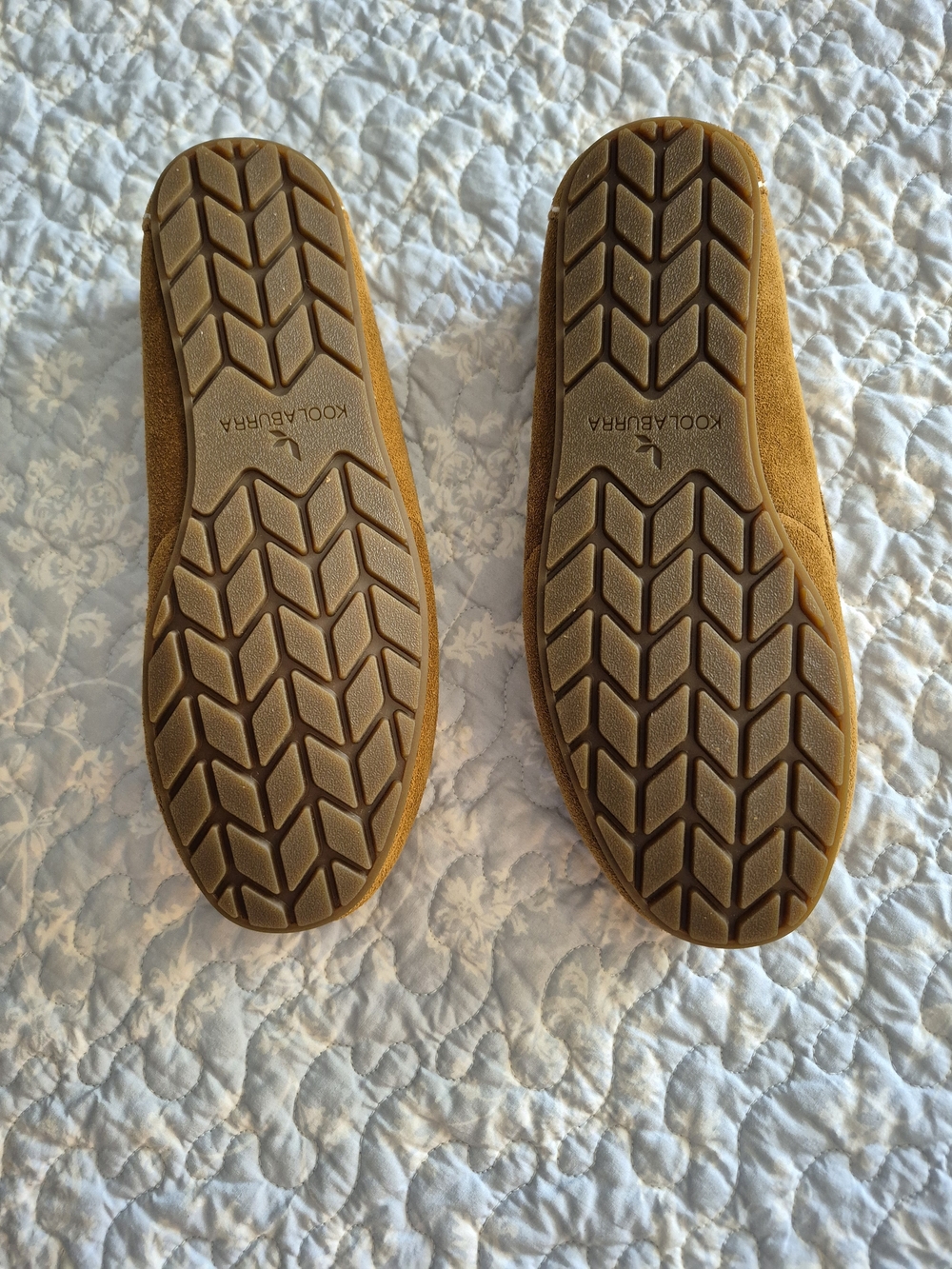 Koolaburra Chestnut Suede Shearling-Lined Moccasins - Picture 4 of 4